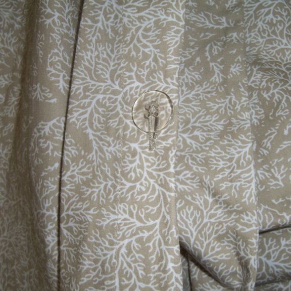 Martha Stewart MACY's Full/Queen Duvet Cover & 2 Pillow Cases "CORAL SPRAY" - Picture 6 of 7